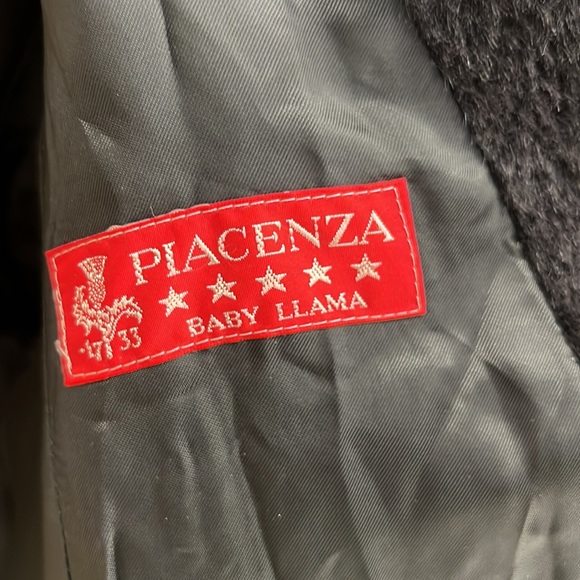 CINZIA ROCCA Black 4 Button Front Baby Llama Wool Over Top Coat Size 12 - Picture 13 of 16